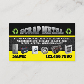 Cartão De Visita Scrap Metal Pickup Business Cards English-Spanish