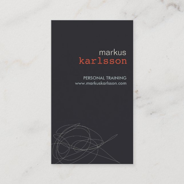 Cartão De Visita SCRIBBLE N.o 2 do DESIGNER (Frente)