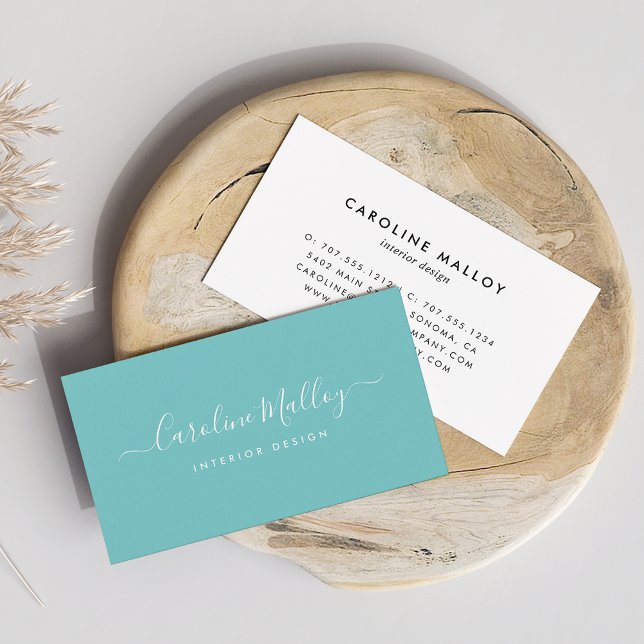 Cartão De Visita Script de Assinatura (Criador carregado)