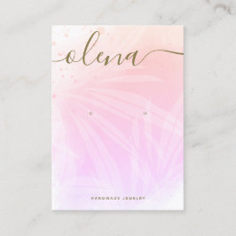 Cartão De Visita Script de assinatura de cor d'água do Abstrato ros