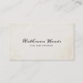 Cartão De Visita Script de Caligrafia Manuscrita legal Vintage