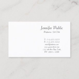Cartão De Visita Script de Caligrafia Moderna Design Elegante Limpo