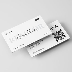 Cartão De Visita Script de Chave do Agente de Hipoteca de Realço Mí