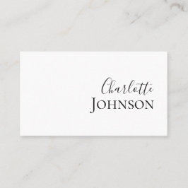 Cartão De Visita Script de chic minimalista profissional moderno