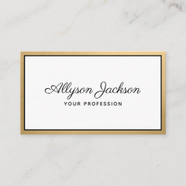 Cartão De Visita Script de Folha de Ouro de Luxo