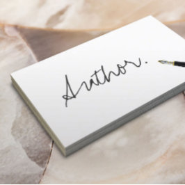Cartão De Visita Script de Manuscrito do Autor Freelance Writer