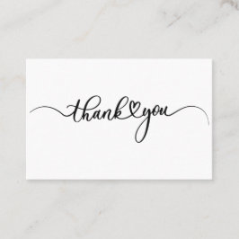 Cartão De Visita Script de negócios simples Obrigado