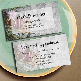 Cartão De Visita Script de Terapia de Massagem Spa Salon