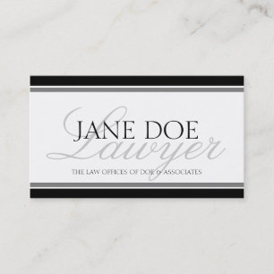 Cartão De Visita Script do Advogado - Letterhead Disponível -