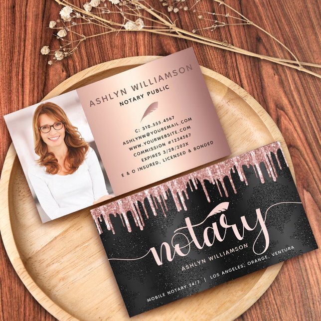 Cartão De Visita Script do Agente de Empréstimo de Fotografia Glitt (Criador carregado)