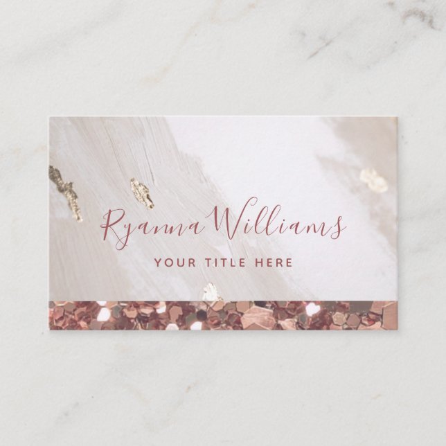 Cartão De Visita Script Elegante Dourado de Literatura e Caligrafia (Frente)