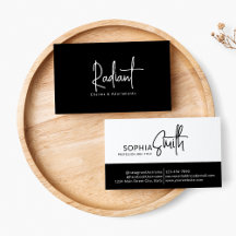 Script minimalista branco e preto-Na moda Elegante