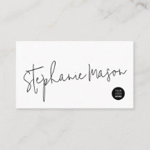 Script minimalista do logotipo branco Modelo