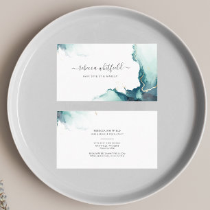 Cartão De Visita Script Moderno de Padrão de Agato de Marble Elega