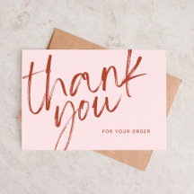 Script rosa e vermelho Obrigado pelo seu pedido