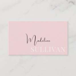 Cartão De Visita Script rosa pálido