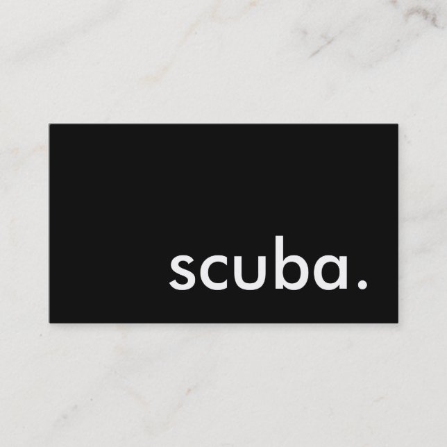 Cartão De Visita scuba. (Frente)