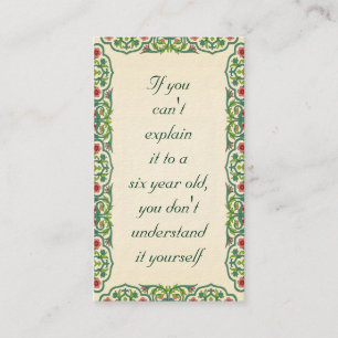 Cartão De Visita Se você não pode o explicar a uma criança de se