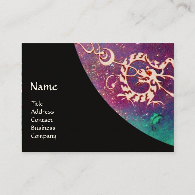 Cartão De Visita SEA DRAGON RED WAX SEAL, Beausalon, Day Spa (Frente)