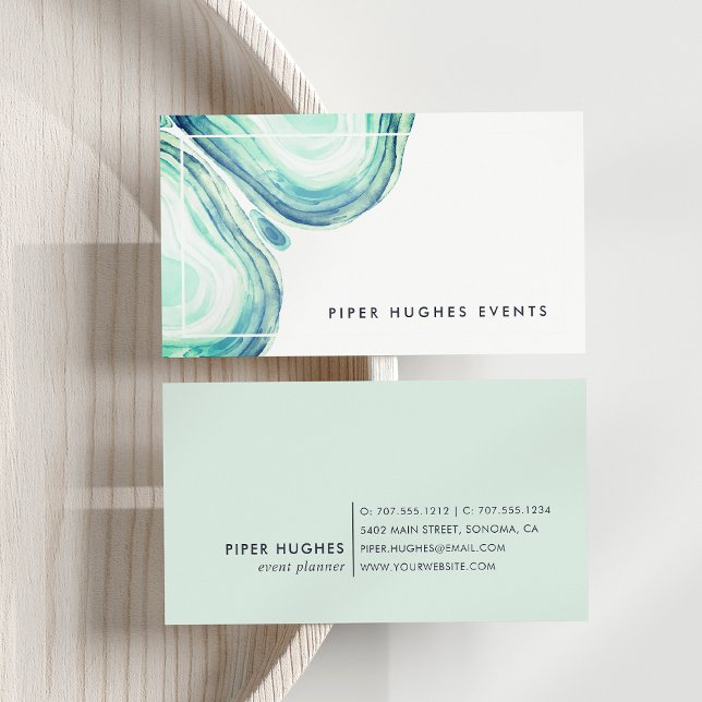 Cartão De Visita Seaglass Geode (Criador carregado)