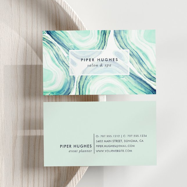 Cartão De Visita Seaglass Geode (Criador carregado)