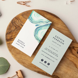 Cartão De Visita Seaglass Geode | Mídia social vertical