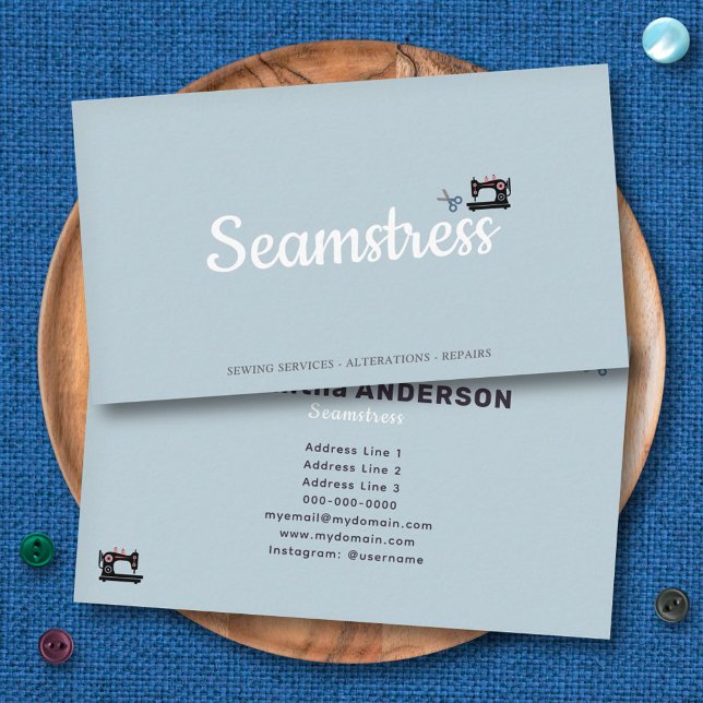 Cartão De Visita Seamstress (Seamstress Business Card)