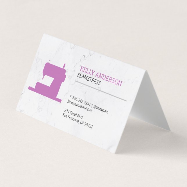 Cartão De Visita Seamstress | Estruturador de Wardrobe (Frente)