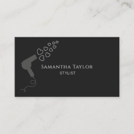 Cartão De Visita Secador de Brilho Hairdresser Hair Stylist