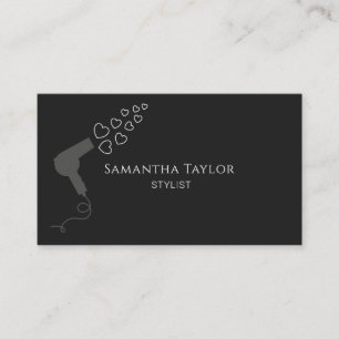 Cartão De Visita Secador de Brilho Hairdresser Hair Stylist
