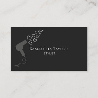 Cartão De Visita Secador de Brilho Hairdresser Hair Stylist