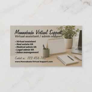 Cartão De Visita Secretária assistente remota virtual