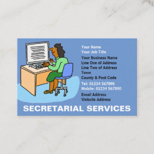 Cartão De Visita Secretaria com mulheres asiáticas.