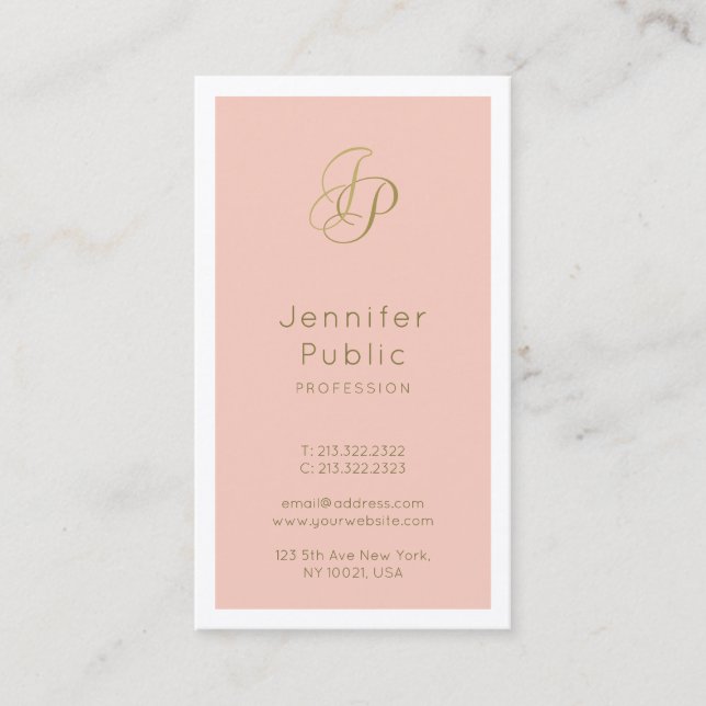 Cartão De Visita Seda luxuosa elegante do salão de beleza do (Frente)