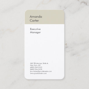 Cartão De Visita Seda Premium elegante e simples minimalista branco