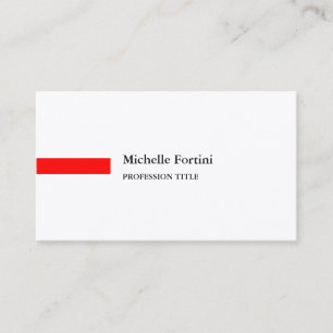Cartão De Visita Seda Premium Elegante Simples Minimalista Vermelho