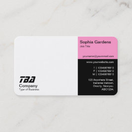 Cartão De Visita Sede - Branco, Rosa e Preto