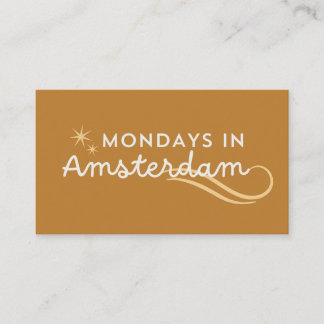 Cartão De Visita Segundas-feiras em amesterdã