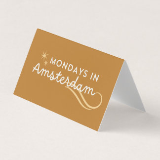 Cartão De Visita Segundas-feiras em amesterdão