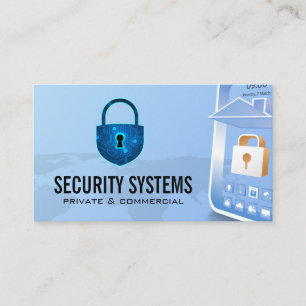 Cartão De Visita Segurança Cyber Lock Tecnologia de Smartphone