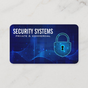 Cartão De Visita Segurança Cyber Lock Tecnologia Moderna