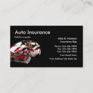 Cartão De Visita Seguro de Automóvel