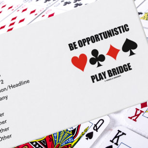 Cartão De Visita Seja a ponte de jogo oportunista (quatro conjuntos