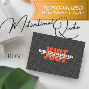 Cartão De Visita "Seja Curioso" Companhia de cotação inspiracional