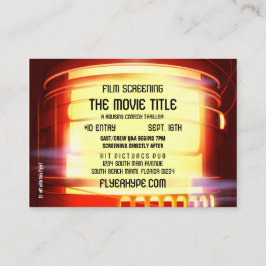 Cartão De Visita Seleção Noir do filme do cinema do famoso do filme