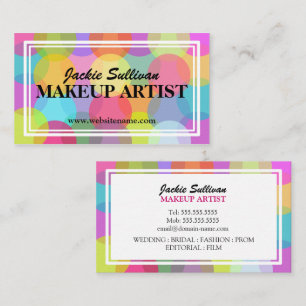 Cartão De Visita Selvagem sobre o maquilhador da cor