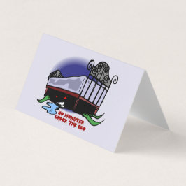 Cartão De Visita Sem monstro sob a placa de troca de sala de aula d