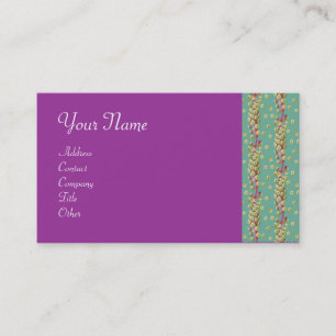 Cartão De Visita SEMENTES BRANCAS, cor-de-rosa verde-claro