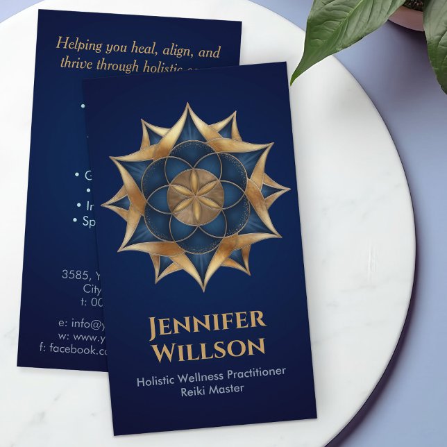 Cartão De Visita Sementes de vida na Flor de Lotus (Criador carregado)