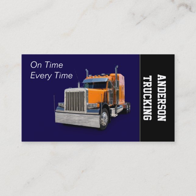 Cartão De Visita Semi Truck Transportation Company (Frente)